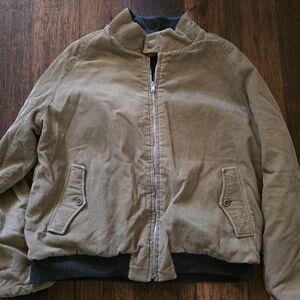 Men's Tan Reversable Corduroy Jacket British Authentic Imports Vintage 70s M